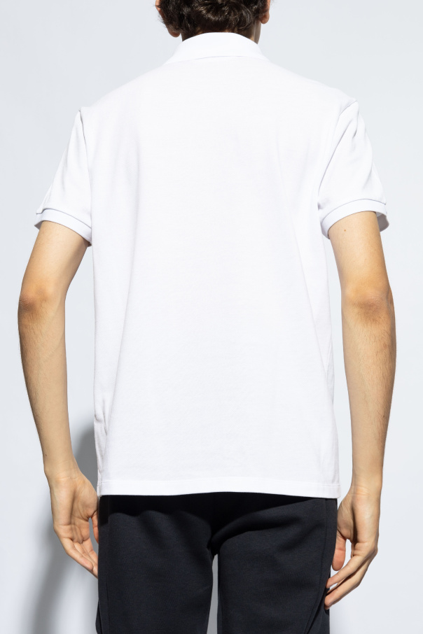 White Polo with logo patch Moncler - SchaferandweinerShops